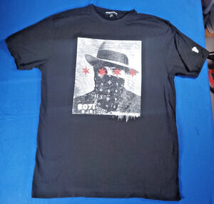 Crooks & Castles Al Capone Mug Shot Black T-Shirt Men's Size Large